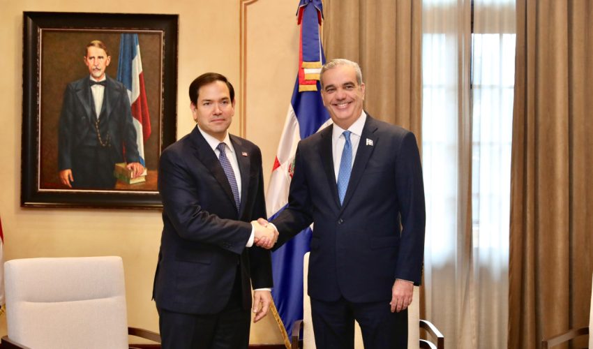 Presidente Abinader Recibe Al Secretario De Estado De Los Estados Unidos, Marco Rubio